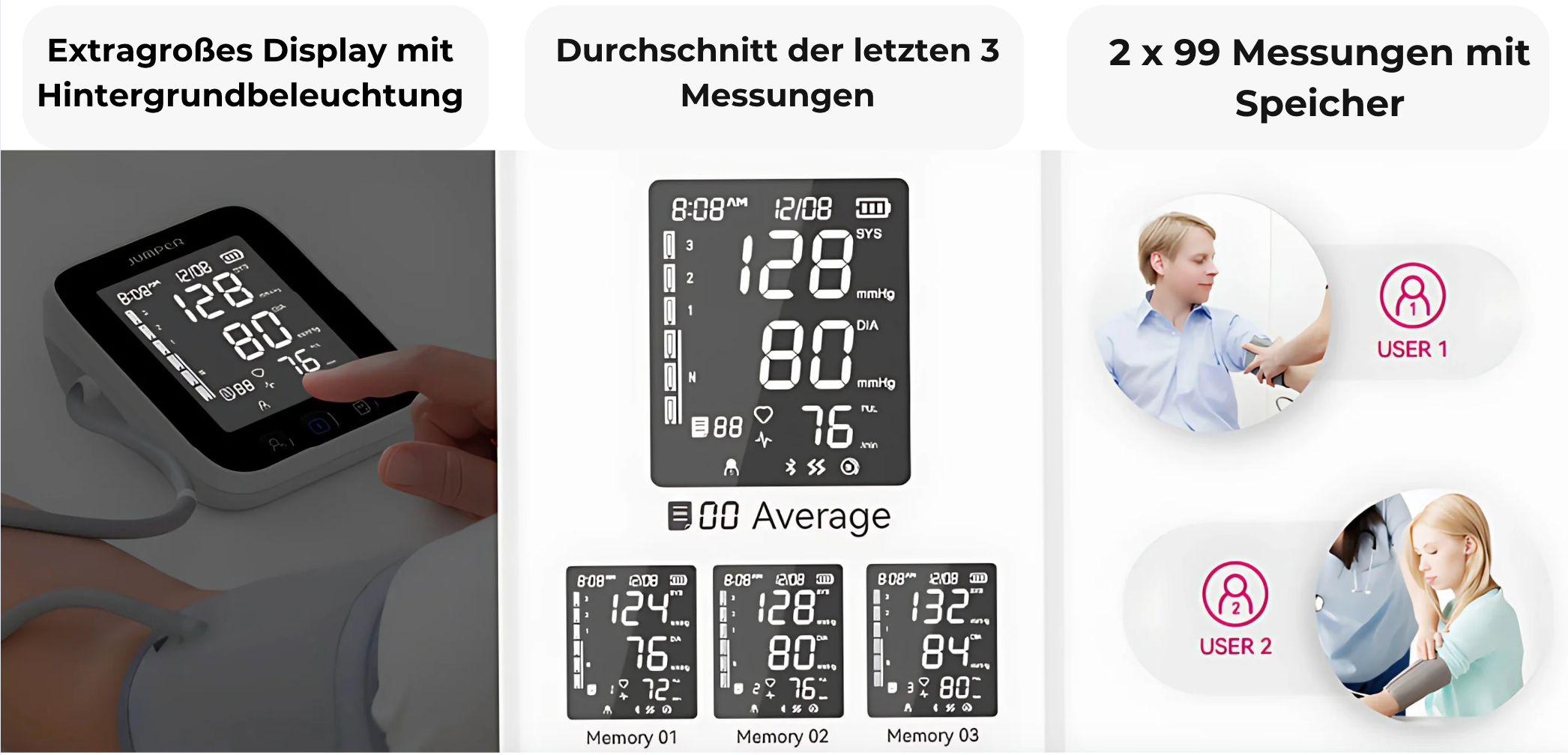 Jumper Blood Pressure Monitor X3 Pro